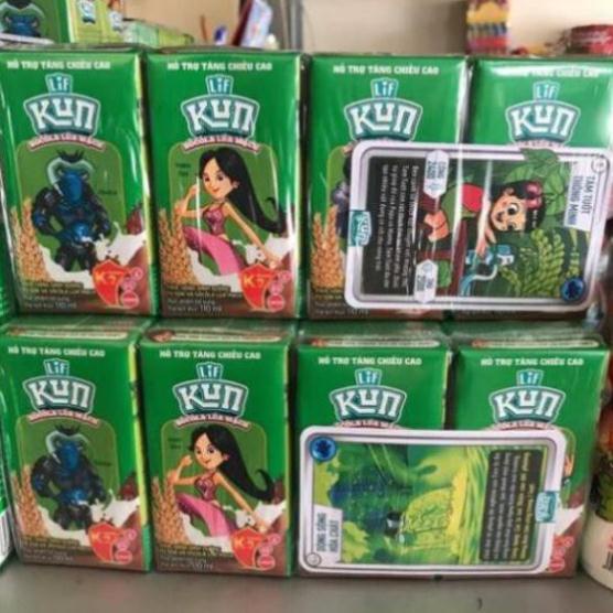 Lốc 4 hộp 110ml sữa Kun socola/kem dâu/nho/cam/trái cây/có đường