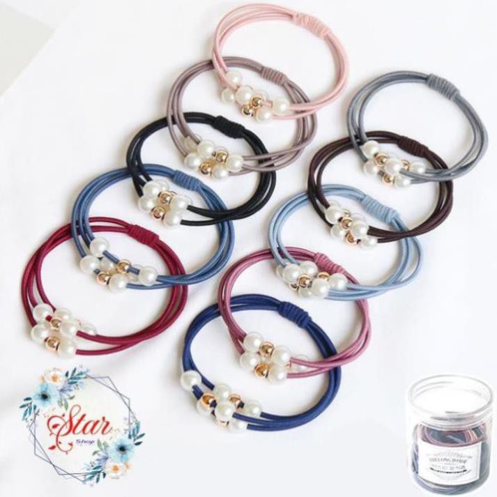 [ Full Hộp ] Set 20 Dây Buộc Tóc Hàn Quốc Mix Các Màu C27