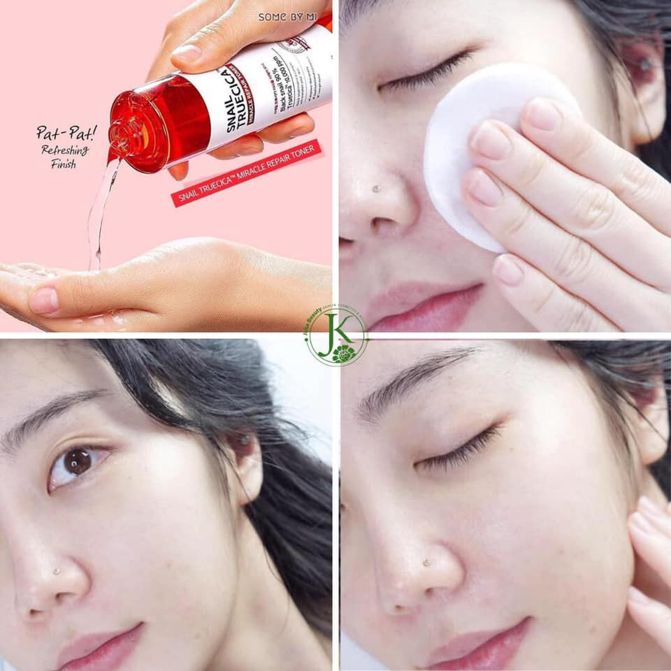 [CHÍNH HÃNG] Nước Hoa Hồng Dưỡng Ẩm, Tái Tạo và Phục Hồi Da Some By Mi Snail Truecica Miracle Repair Toner 135ml