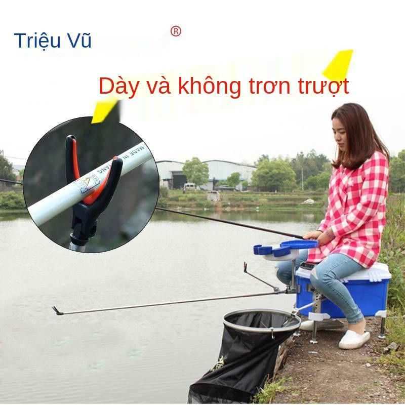 Tháp súng bằng thép không gỉ mới giá đỡ cần câu máy cắm cá dụng cụ vật tư