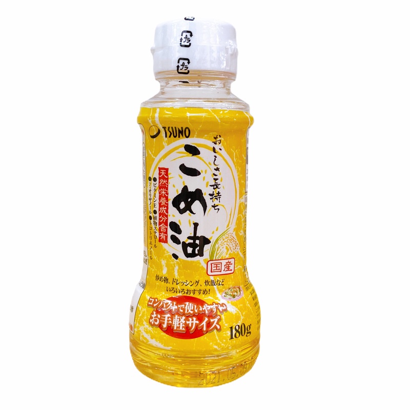 Dầu Gạo Hữu Cơ Cao Cấp Tsuno Chiên Xào Cho Bé Ăn Dặm Chai 180g Hàng Nội Địa Nhật Bản