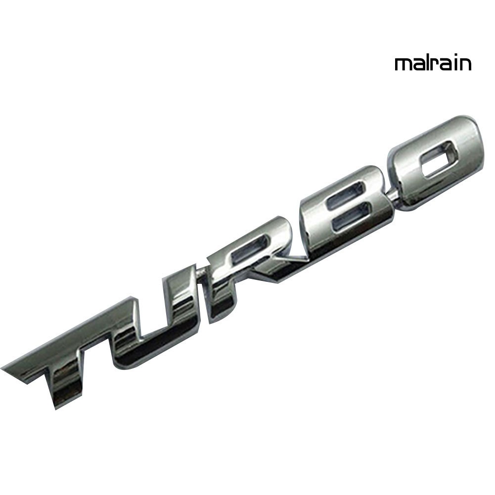 【VIP】Cool 3D Alloy Metal Letter Turbo Car Motorcycle Emblem Badge Sticker Decal Decor