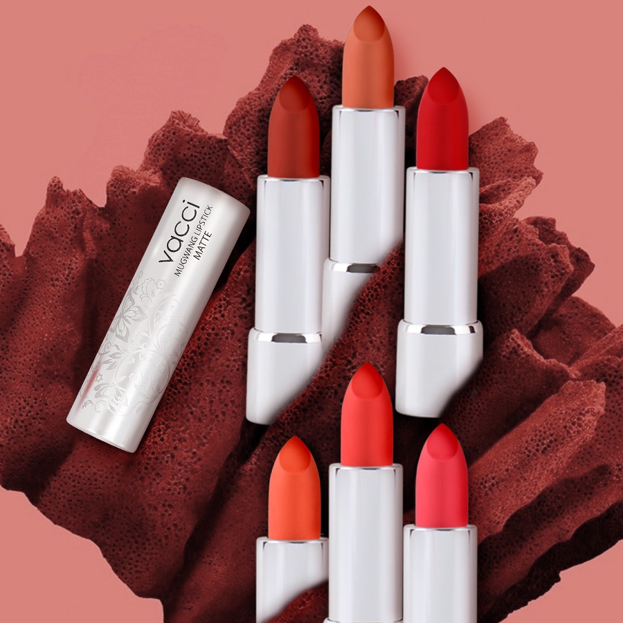 Son Nhung Lì Cao Cấp Vacci Mugwang Lipstick Matte - Màu chuẩn lì mềm mịn như nhung