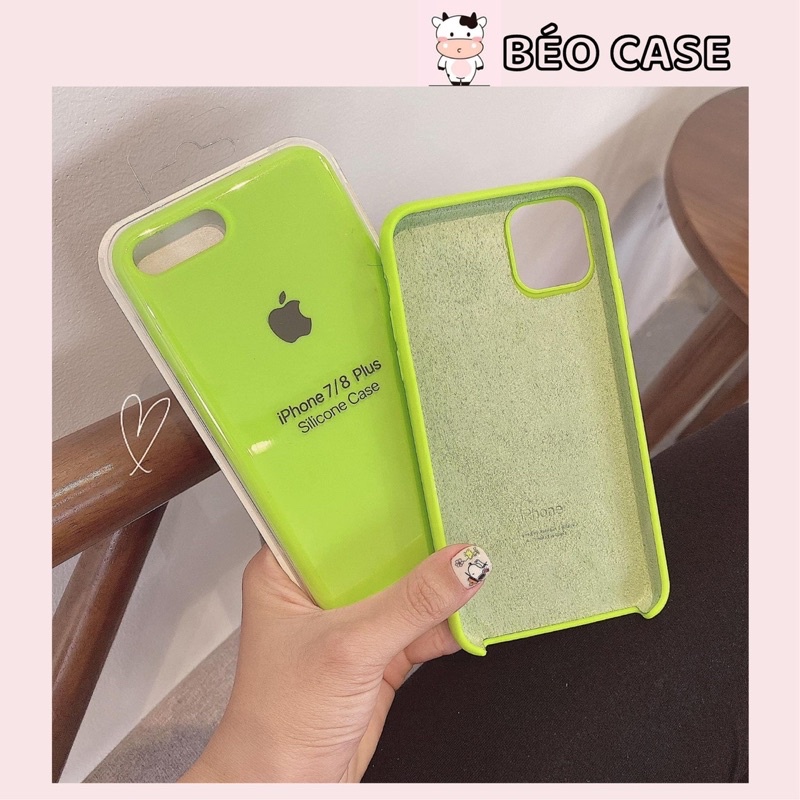 Ốp lưng CHỐNG BẨN XANH NEON LÓT NỈ LOẠI 1 FULL HỘP