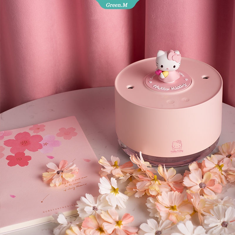 Máy Phun Sương Tạo Độ Ẩm Không Khí Mini Để Bàn Sạc USB Hình Hello Kitty Dễ Thương
