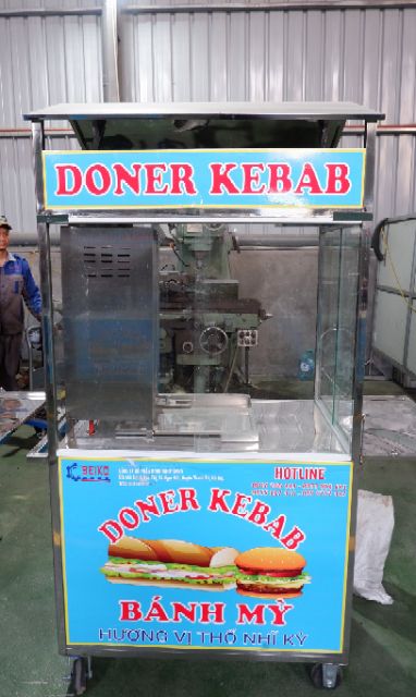 [XẢ KHO] Lò nướng thịt 2 buồng đốt bánh mì Doner Kebab