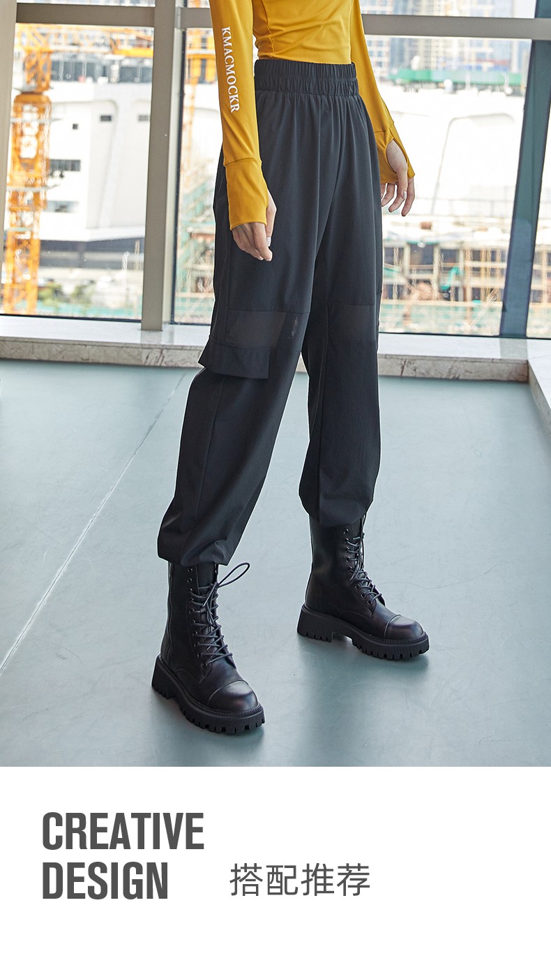 Quần Dài Thể Thao Dáng Rộng Phối Túi Thời Trang Mùa Thu Cho Nữ | BigBuy360 - bigbuy360.vn