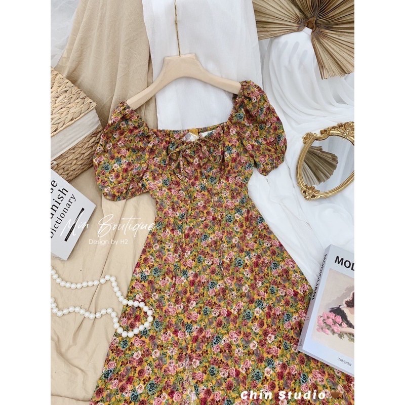 VÁY HOA NHÍ VINTAGE XẺ TÀ | BigBuy360 - bigbuy360.vn