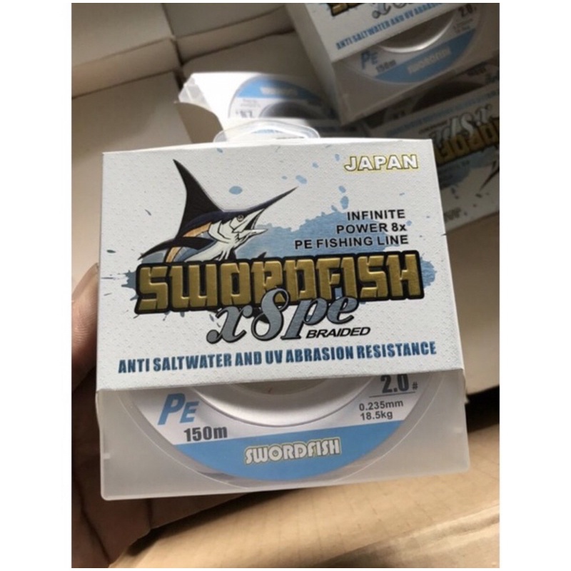 Dù Cá Kiếm X8 SWORDFISH JAPAN dài 150m 100% chất liệu PE tải cá siêu cao
