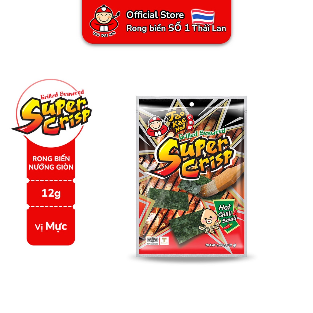 Snack Rong biển TaoKaeNoi SUPER CRISP 12g