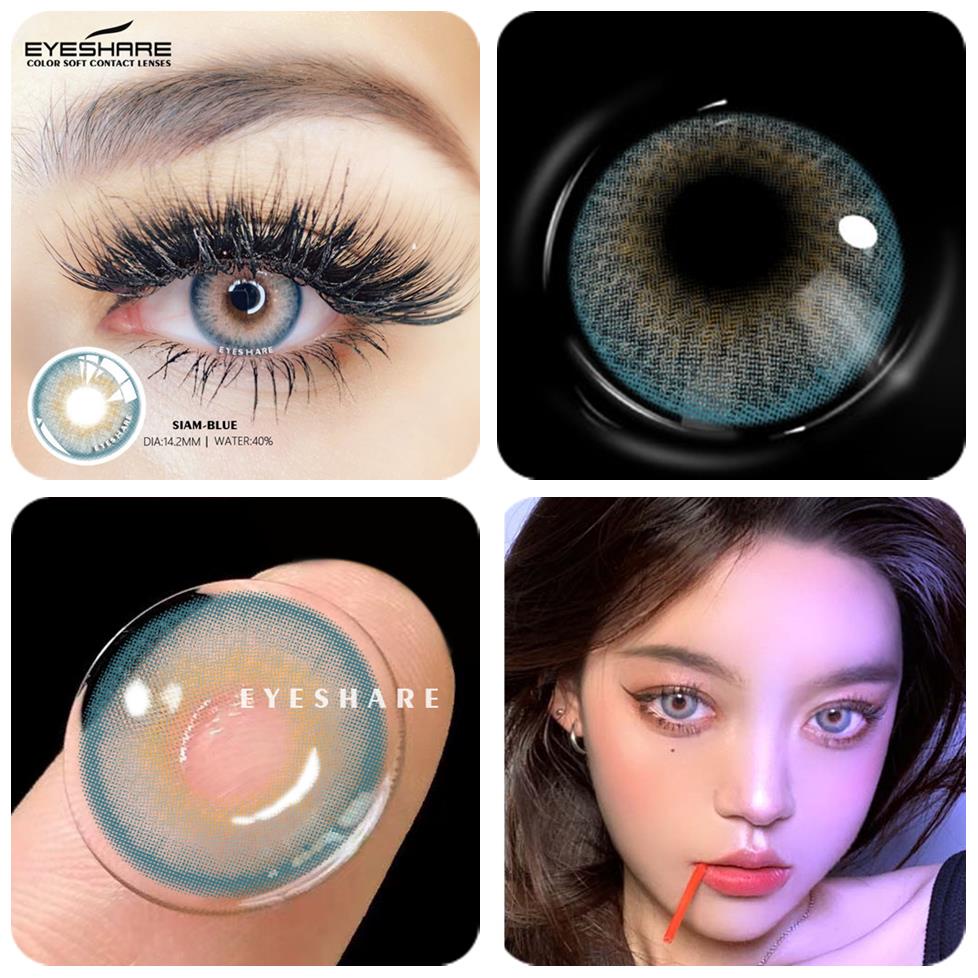 Cặp kính áp tròng EYESHARE nhiều màu sắc tùy chọn thời trang trẻ trung