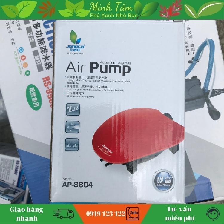 Máy Sủi Oxy bể cá Jeneca  AP8804 hàng cao cấp, chạy êm khỏe tiết kiệm điện