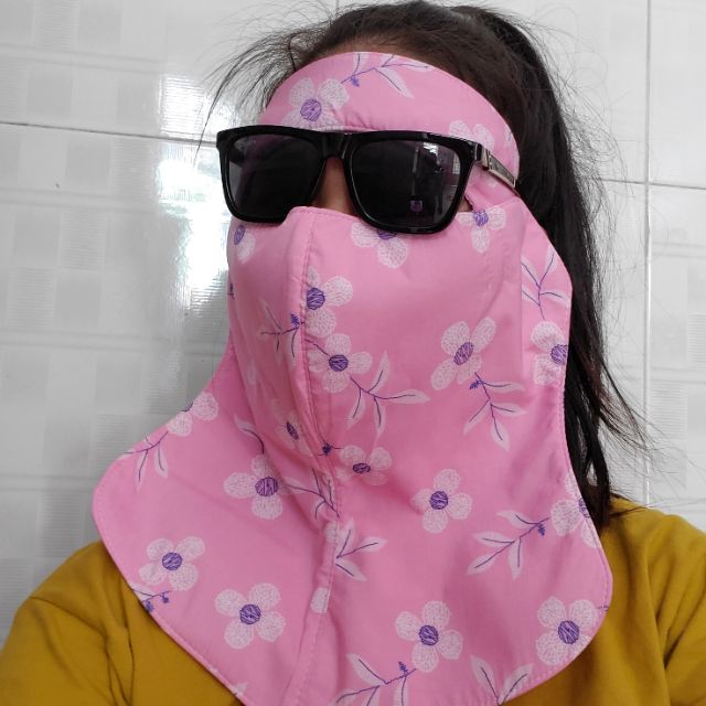 Khẩu trang yếm Ninja lớn che chán mặt nạ yếm che chán vải đẹp