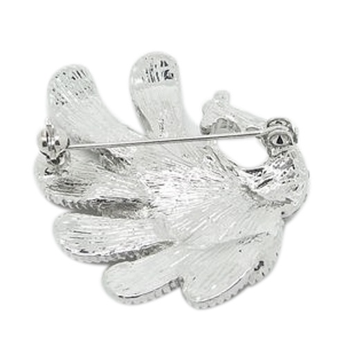 Ghim Cài Áo Hình Con Công Đính Đá Nhân Tạo Thời Trang