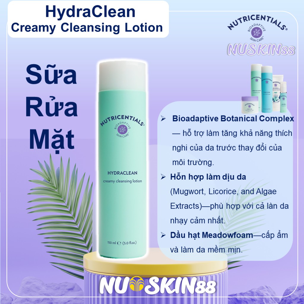 Sữa Rửa Mặt Da Thường & Khô HydraClean Creamy Cleansing Lotion Nuskin