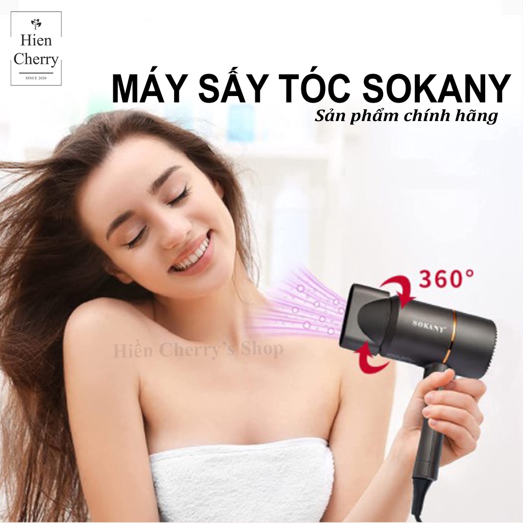 Máy sấy tóc, tạo kiểu tóc SOKANY chính hãng, công suất lớn phù hợp cho cả gia đình và salon tóc - Bảo hành 12 tháng