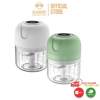 Máy Xay Mini Điện Cầm Tay Siêu Tiện Lợi - Xay Tỏi ớt Mini DK HARVEST Dung tích 250ml - Có cổng sạc USB