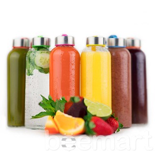 Bình detox thủy tinh đựng nước có dây xách dung tích 500ml - BTT