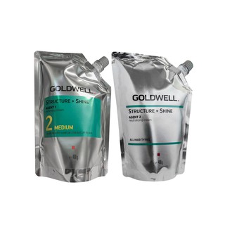 [Dành cho tóc trung bình] Thuốc duỗi tóc + Dập Goldwell Straight'n Structure Shine 400ml*2