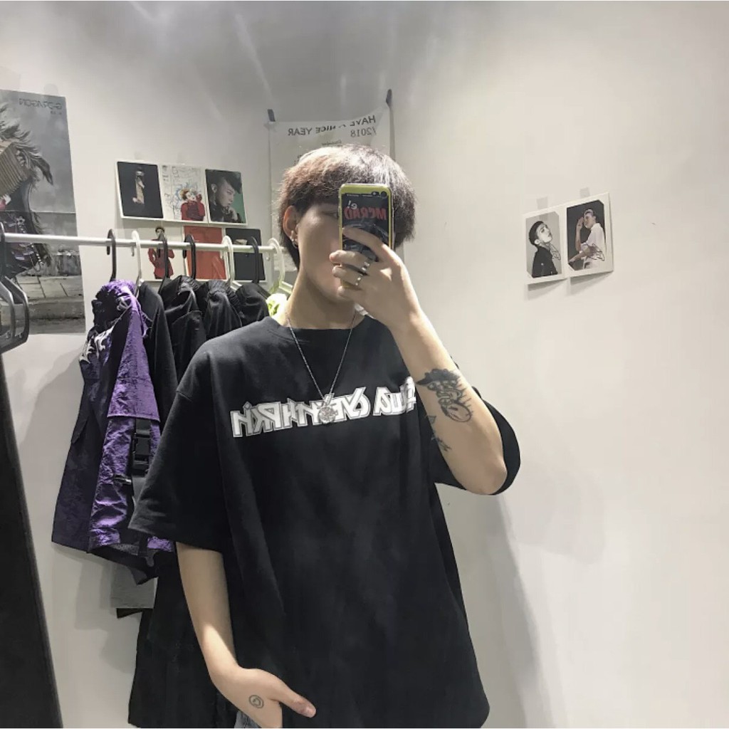 Áo Thun Unisex Nam Nữ Form Rộng Tay Lỡ In CHỮ LATIN Cực Ngầu, Phong Cách UIzzang AT77