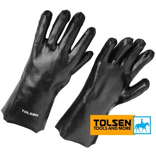 Găng Tay Bảo Hộ Dài 35cm Size XL PVC Nhựa Simili TOLSEN 45031