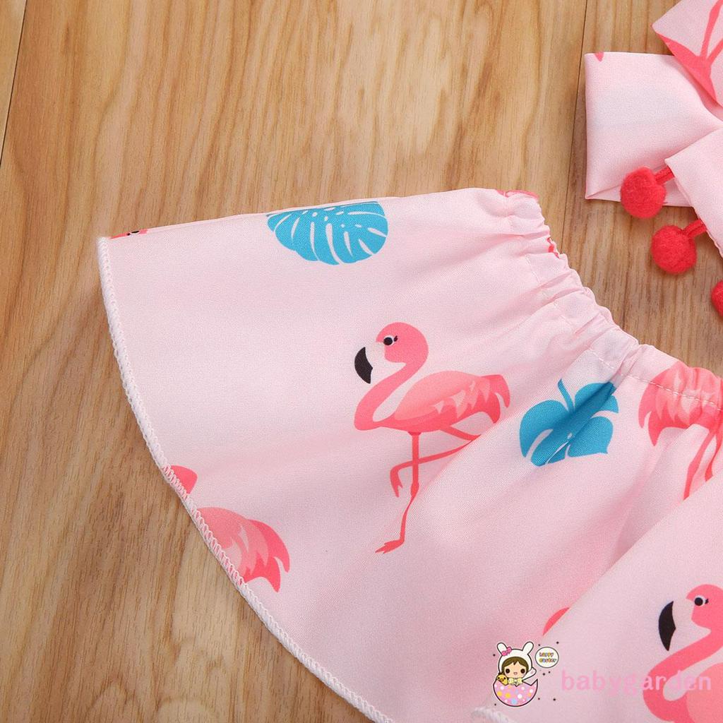 Set Áo Thun Ngắn Tay Và Quần Short Yếm Hợp Thời Trang Cho Bé Gái