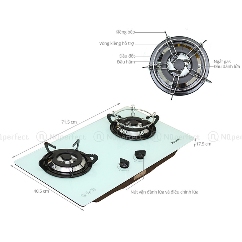 Kim sứ đánh lửa bếp gas âm rinnai RVB-2BG