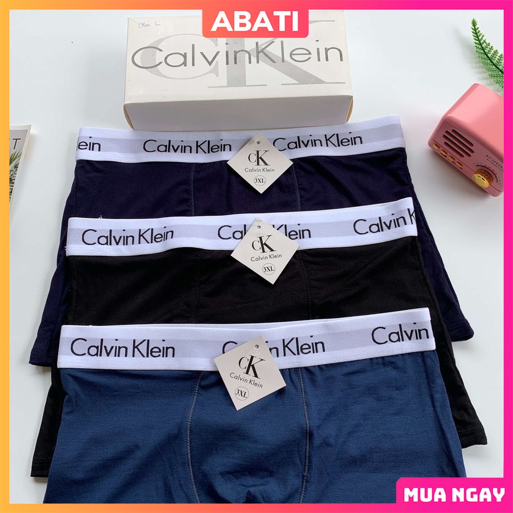 Quần lót nam ck boxer thun lạnh co dãn 4 chiều thông hơi thoáng mát mềm mịn cao cấp quần sịp đùi ABATI