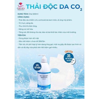 Chai CO2 thải độc da DJ Carborn Therapy 500ml + kèm 35 mask giấy
