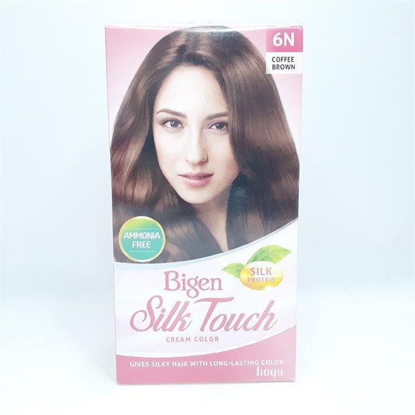 Thuốc Nhuộm Tóc Bigen Silk Touch Cream Color 6N: Nâu Cà Phê