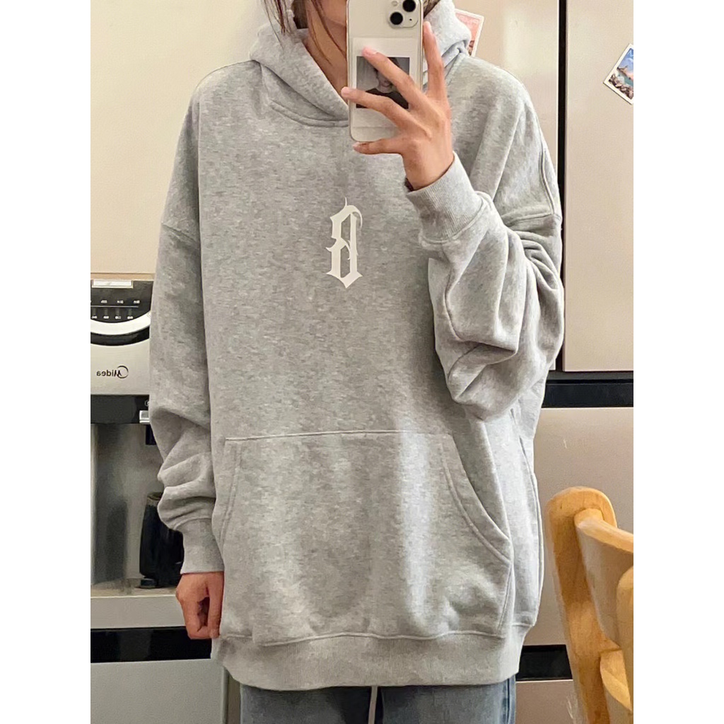 NRVP Áo Hoodie Tay Dài Oversize In Họa Tiết Phong Cách Hàn Quốc Kiểu Mới Cho Nam / Nữ