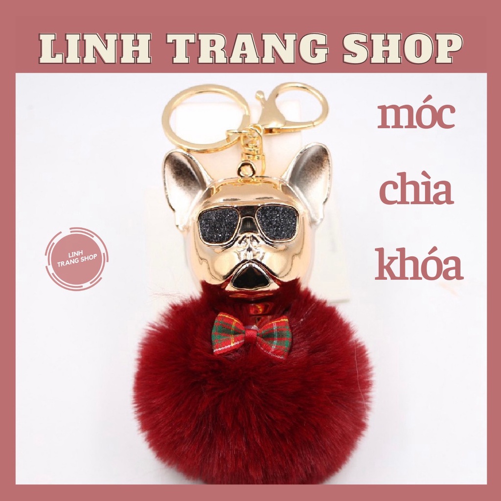 Móc Khoá Hình Chó Bông Kute, Móc Khoá Keychain Hình Chó Bông Dễ Thương