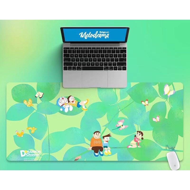 Tấm lót chuột và bàn phím máy tính cỡ lớn hình Doraemon