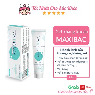 Gel kháng khuẩn Maxibac nhanh lành da bị bỏng, vết loét tì đè, zona, chân tay miệng, côn trùng đốt