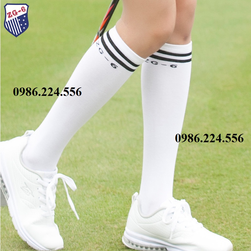 Tất chơi golf nữ thể thao thiết kết thoáng khí êm chân khử mùi ZG - 6 cao cấp TG017