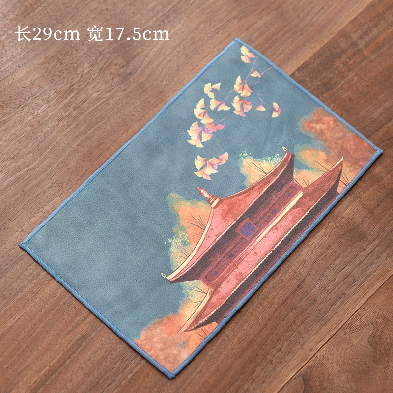 Khăn Da Lộn Lót Bàn Trà Thấm Hút Tốt Phong Cách Trung Hoa