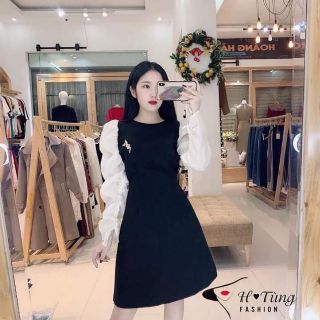 Váy tay bồng dây rút tay.