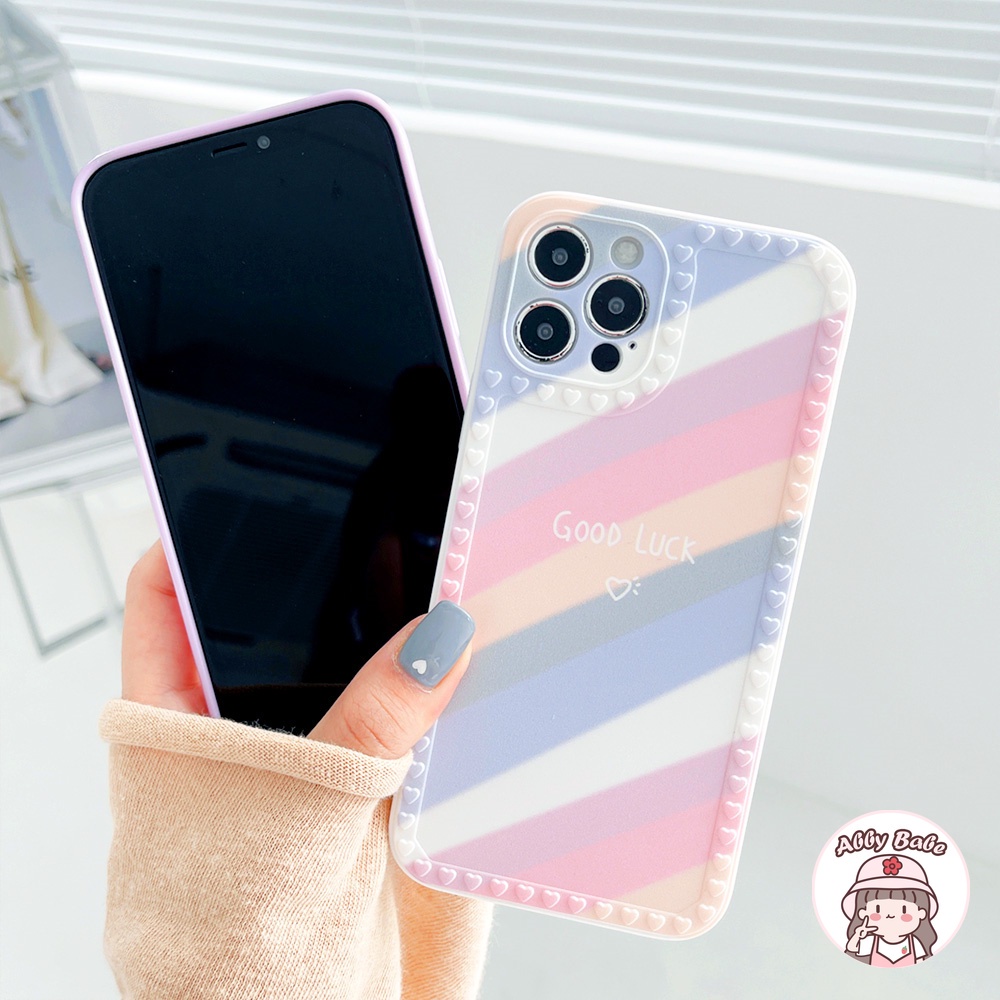 Ốp Điện Thoại TPU Mềm Chống Sốc Màu Kẹo Hình Trái Tim 3D Cho IP 13 12 11 Pro Max XR 8 7 Plus