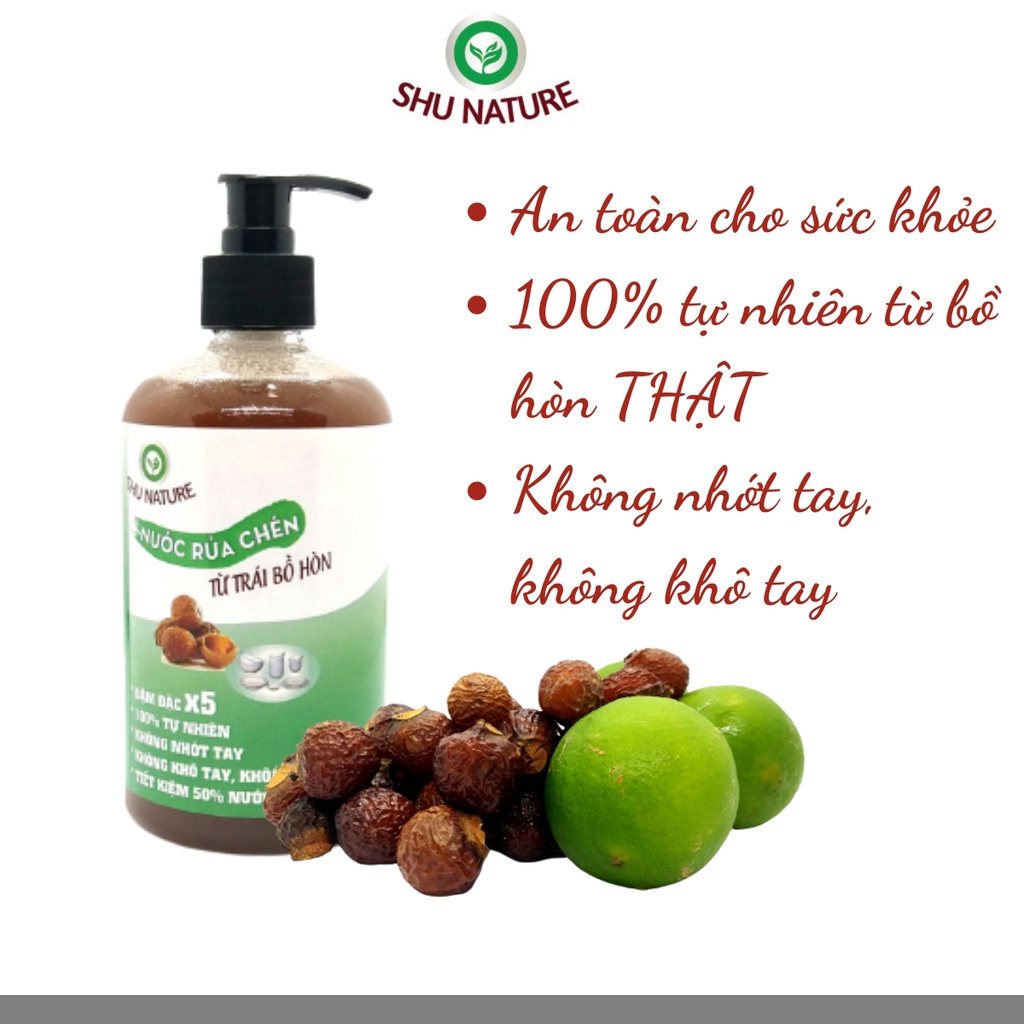 Handmade, Nước rửa chén hữu cơ, nước rửa chén bồ hòn, nước rửa bình sữa ,SHU NATURE,100% tự nhiên