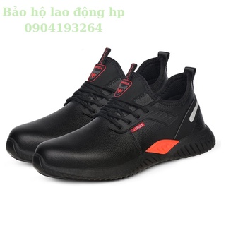 Giày bảo hộ lao động da chống đinh mũi thép thời trang nam chống đinh guyisa 2107