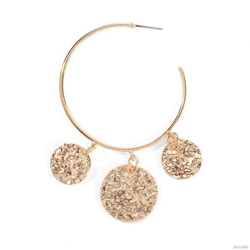 Hoa tai dáng tròn phong cách retro