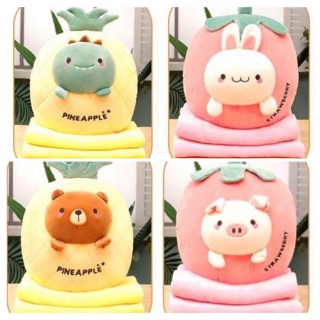 SÉT GẤU BÔNG CÓ MỀN 3in1 TRÁI CÂY 🥑🍓🍍