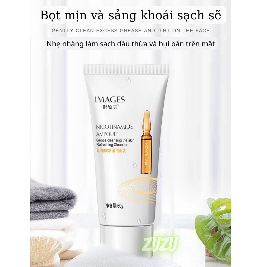 Sữa rửa mặt sạch mụn ngăn ngừa bít tắc lỗ chân lông giữ ẩm không làm khô da Zu Cosmetics