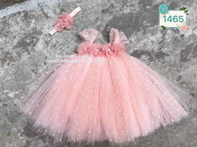 Vải voan lưới may váy