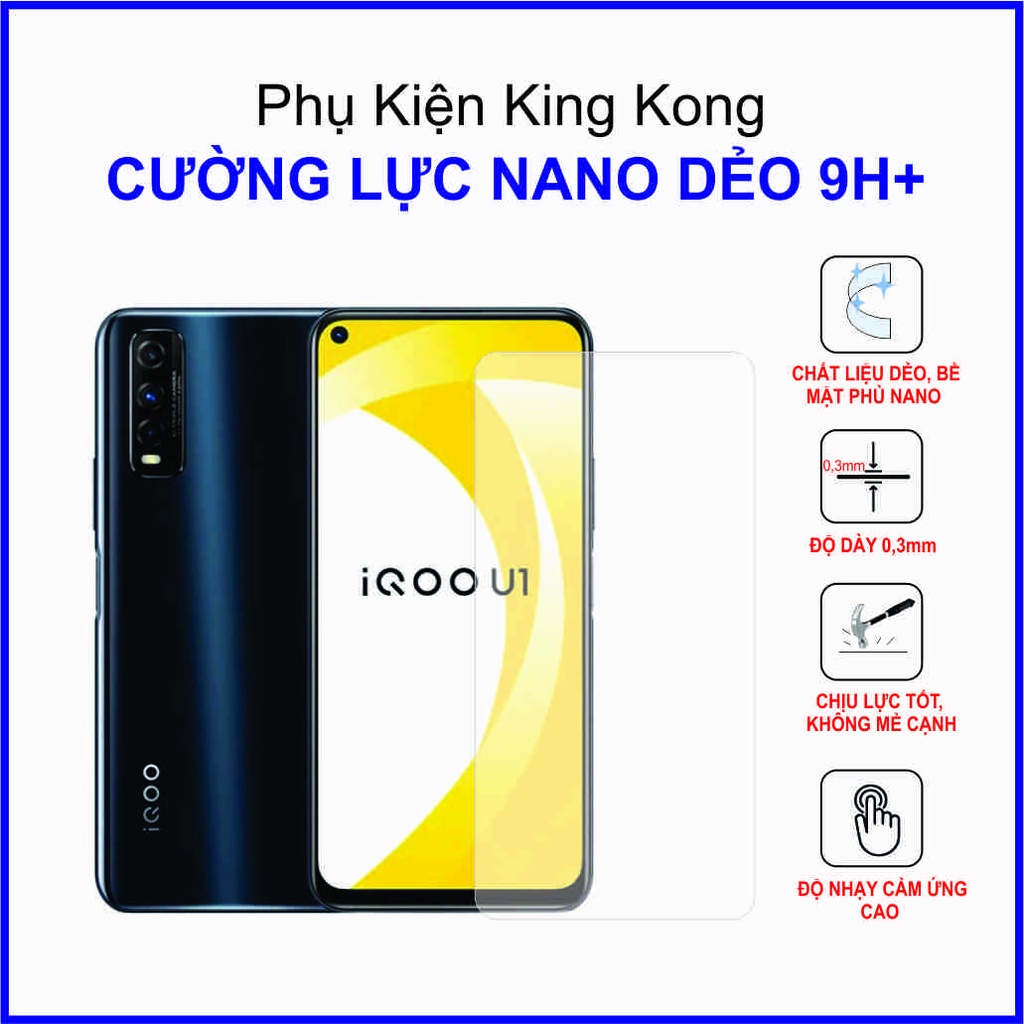 Dán cường lực Oppo IQOO U1 ,  cường lực nano dẻo 9H+