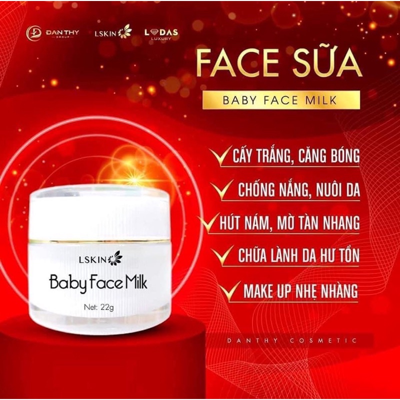 kem dưỡng da, kem chống nắng Baby face milk trắng hồng chống lão hoá khenh_beauty