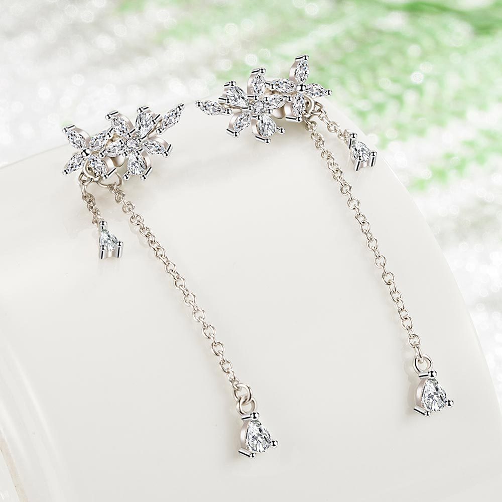 Bông Tai Thời Trang Kiểu Dây Tua Hình Bướm Năm Cánh 9 Kiểu Cổ Điển