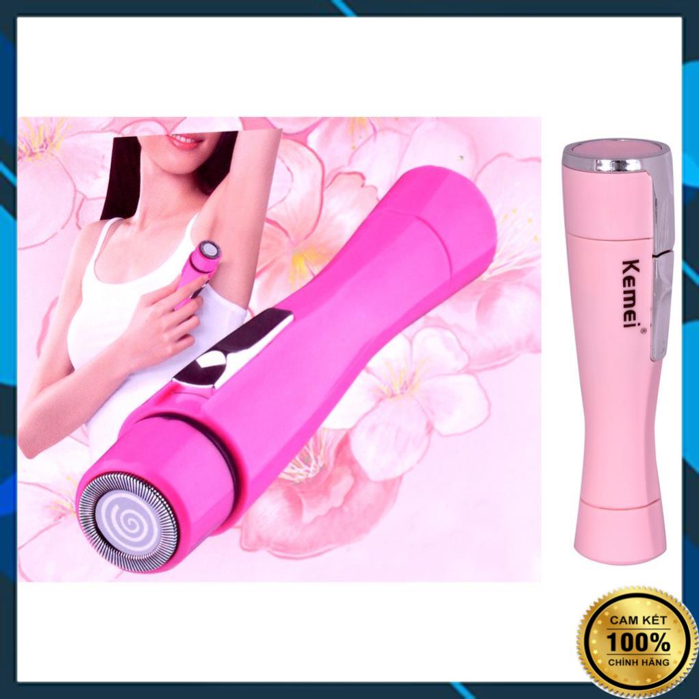 Máy Cạo Lông Nách Kemei Full Pin + Full Box CHÍNH HÃNG Cạo Sạch Bay Lông Vùng Kín Nách Chân Body Triệt Lông Nữ