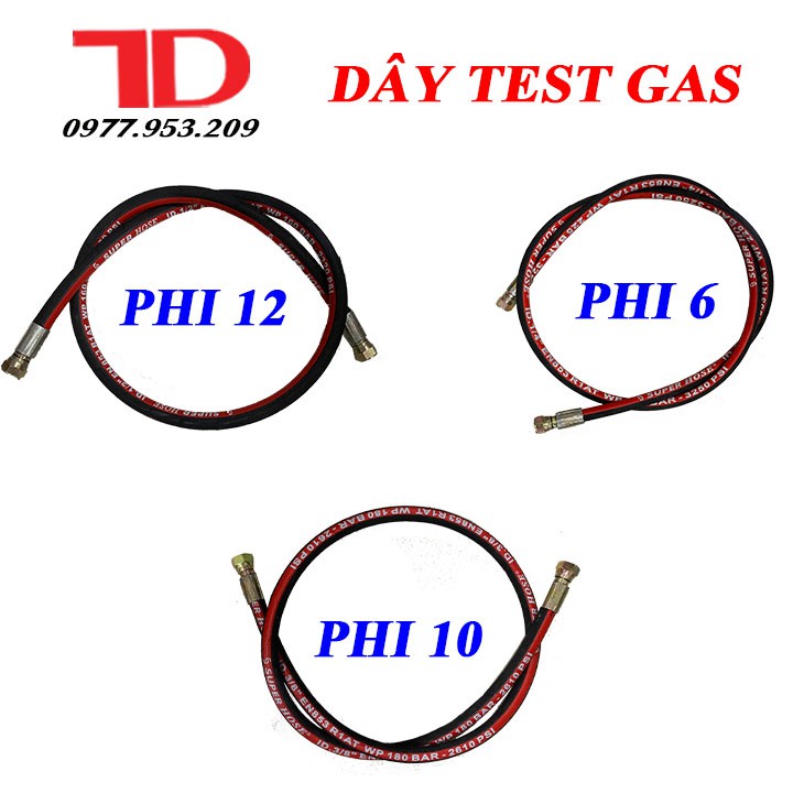Dây thử máy điều hòa, dây test gas phi 6 phi 10 phi 12
