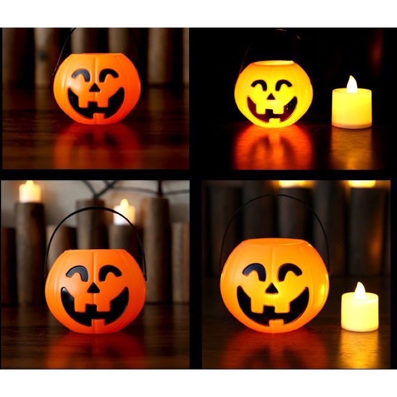 Giỏ Bí Ngô Đựng Kẹo Trick Or Treat Halloween Nhiều Kích Cỡ